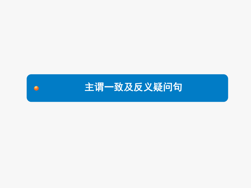 中考英语专题课件：主谓一致及反意疑问句