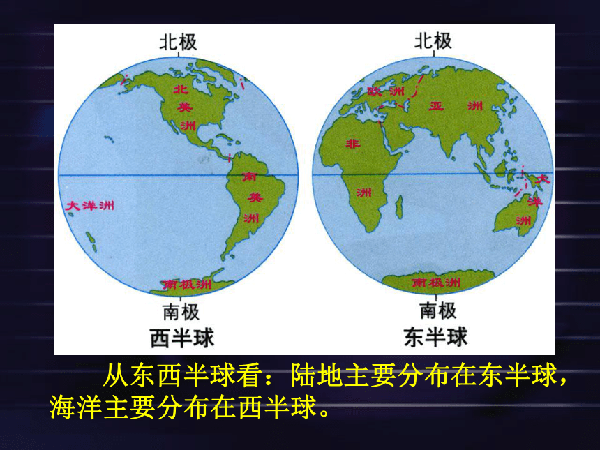 2015秋晋教版地理七上3.1《海陆分布》ppt课件