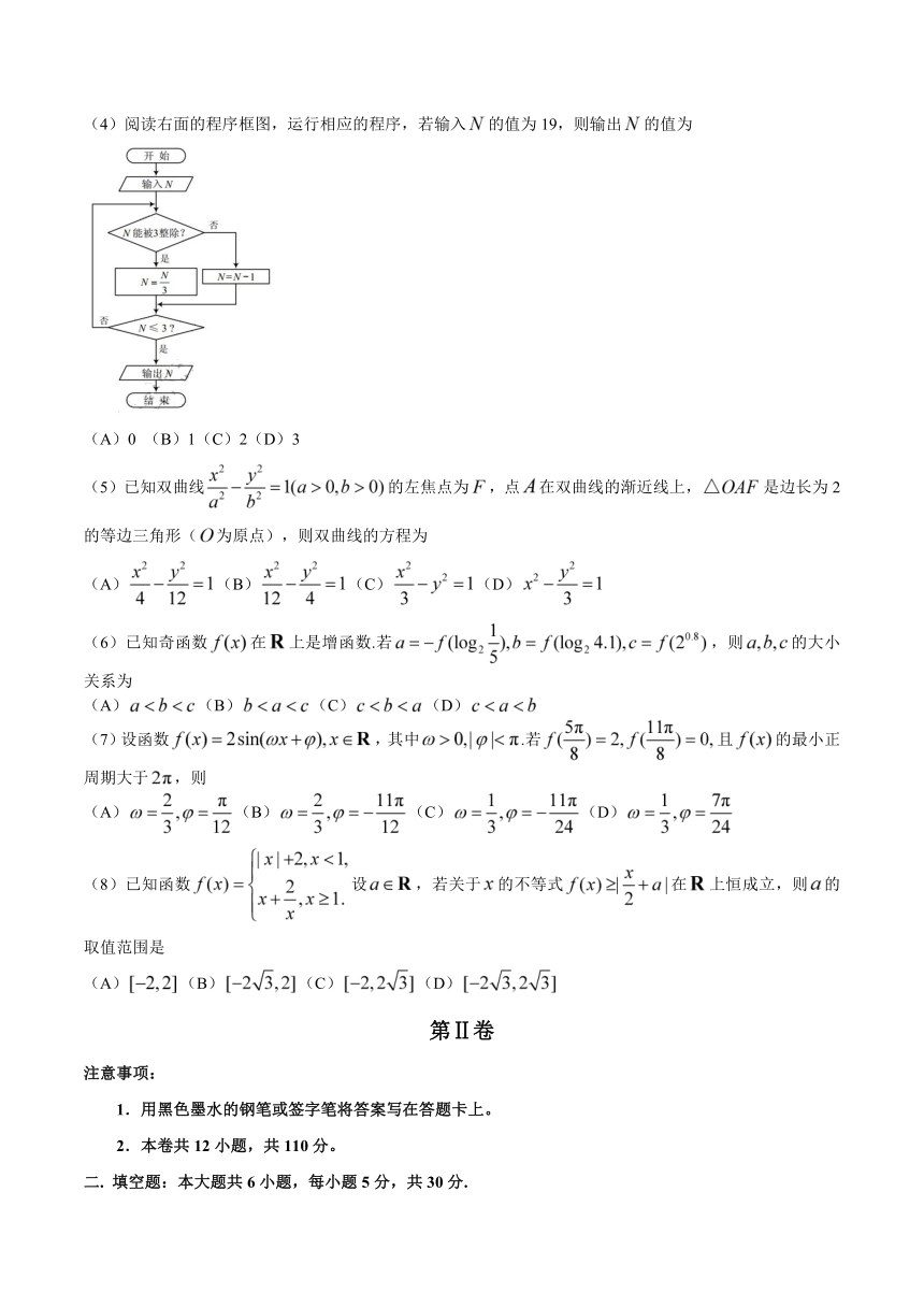 2017年天津文数高考试题文档版（含答案）