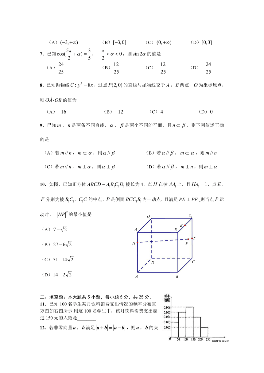 四川省成都市2015届高中毕业班第一次诊断性检测数学（文）试题（纯word版，含答案）