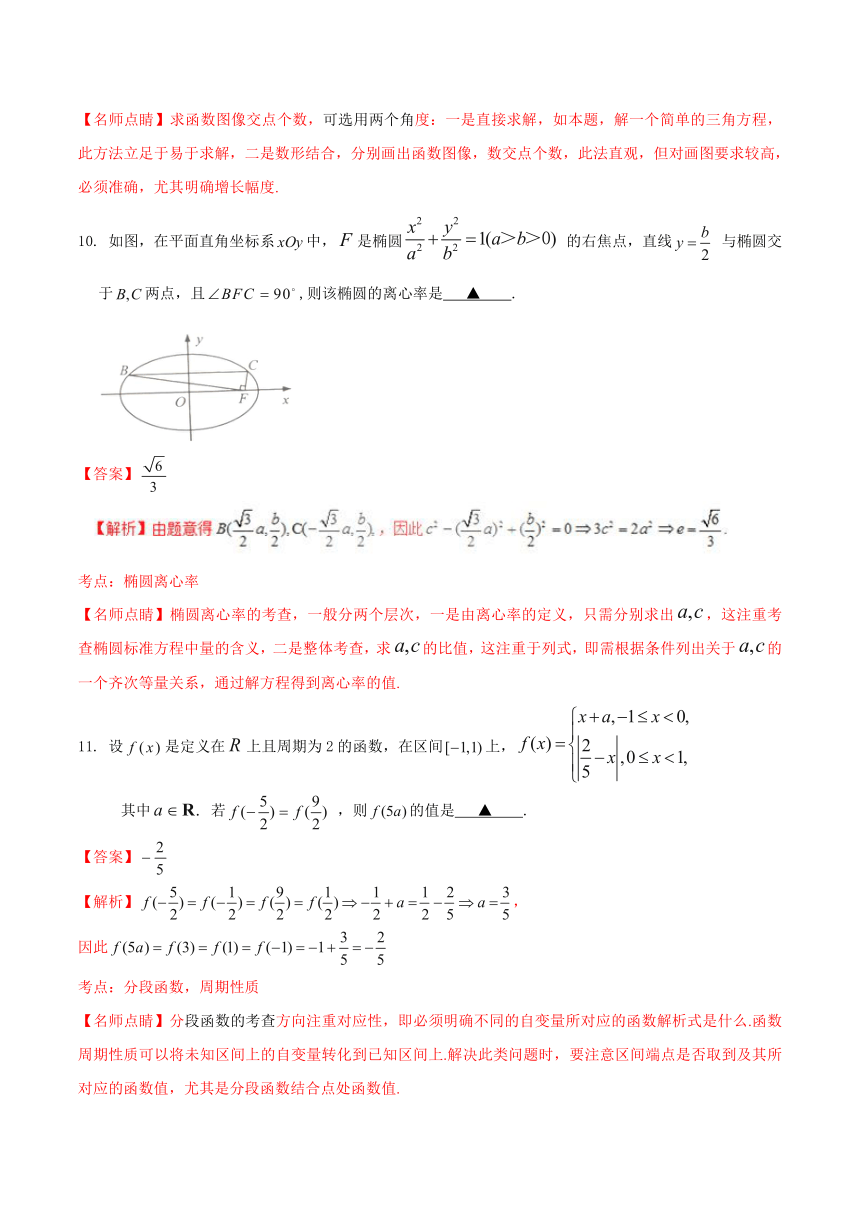 2016年高考江苏卷数学试题解析（精编版）