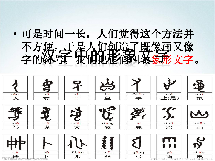 20汉字中的象形文字 课件(25张幻灯片)