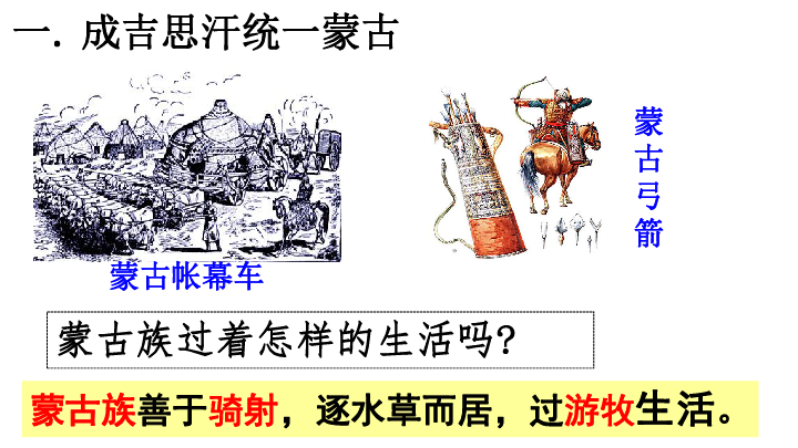 部编版 七年级下册历史 第10课  蒙古族的兴起与元朝的建立课件（19张PPT）