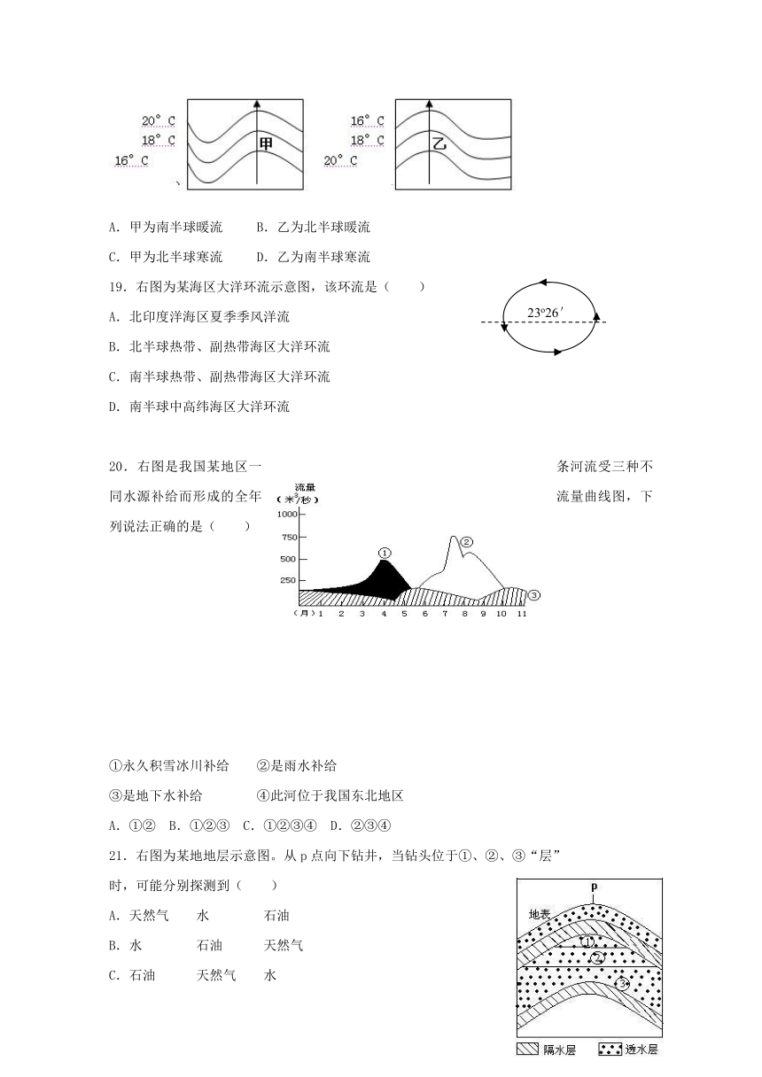 新疆兵团第二师华山中学2017-2018学年高一下学期学前考试地理试题