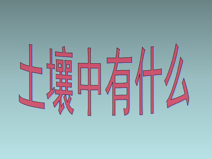 教科版科学五年级上册地球表面及其变化《土壤中有什么》课件（共18张ppt)