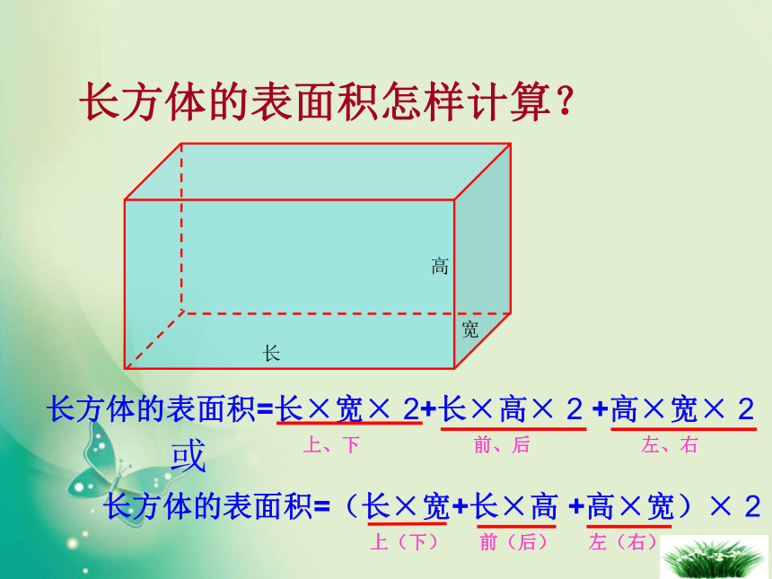 数学六年级上苏教版1长方体和正方体的表面积课件 (22张)