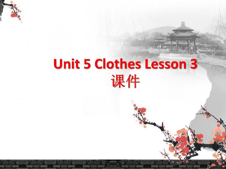 Unit 5 Clothes Lesson 3 (共15张PPT)