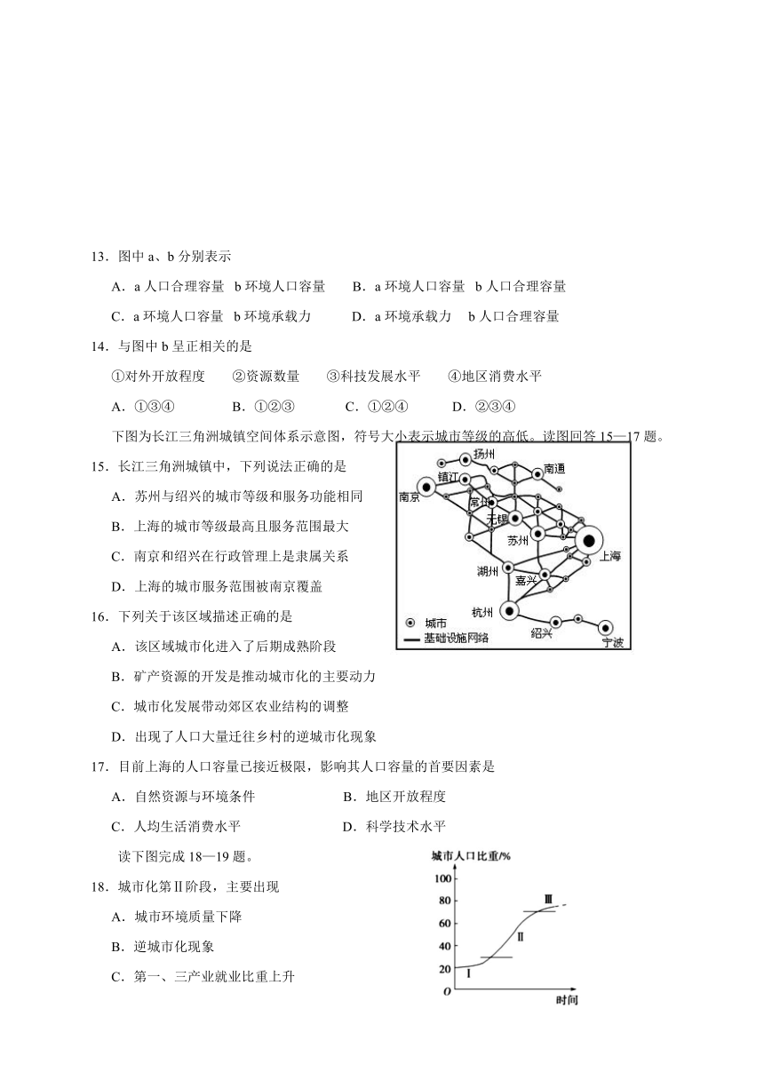 辽宁沈阳东北育才学校16-17学年高一下期中考试--地理试题