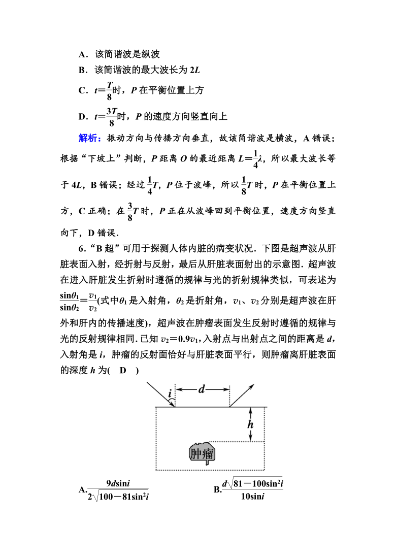 高中物理人教版选修3.4 作业题  第十二章　 机械波 综合测试题    Word版含解析