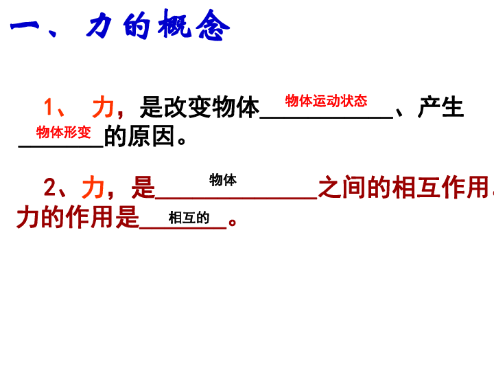 人教版高中物理必修一　3.1　重力 基本相互作用(共38张PPT)