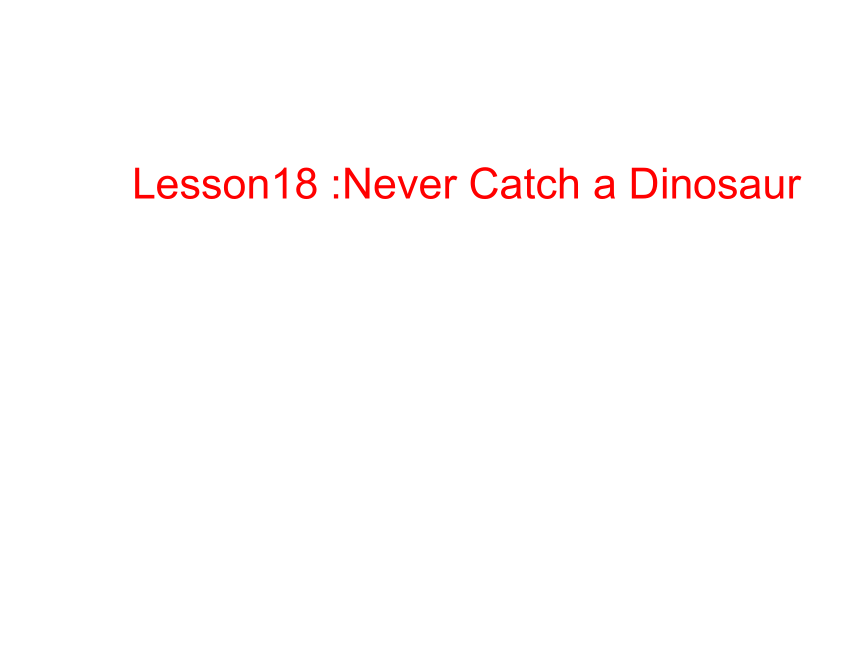 Unit 3 Safety.Lesson 18 Never Catch a Dinosaur.课件