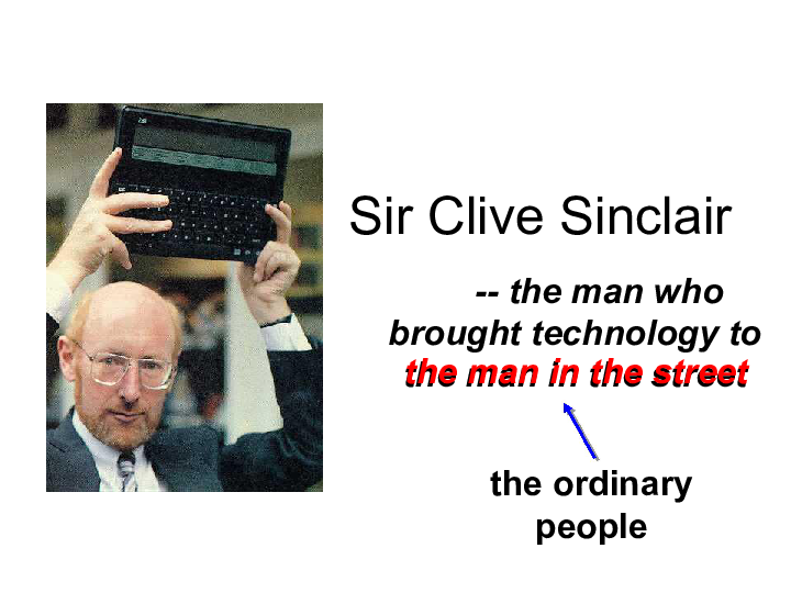 Unit 3 the secret of success Reading(1)：Sir Clive Sinclair课件（33张）