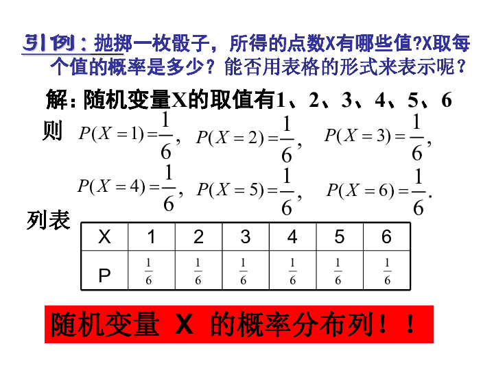 人教B版高中数学选修2-3 2．1．2 离散型随机变量的分布列课件（共22张PPT）
