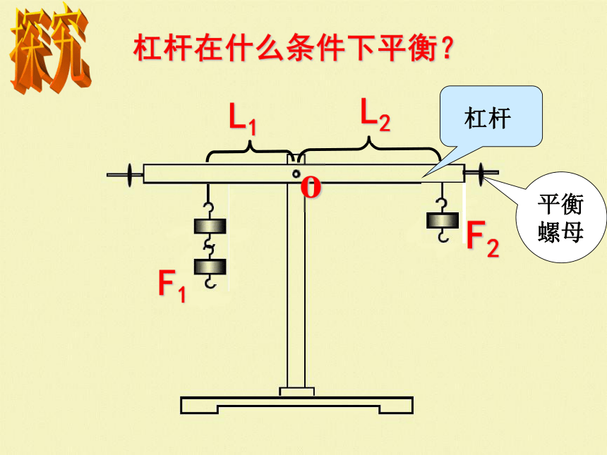 浙教版科学九年级上第3章第3节认识简单机械（杠杆平衡的条件）