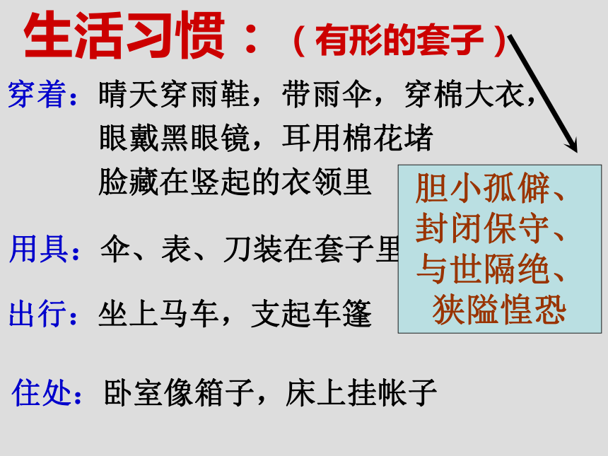 广东省鹤山市第一中学高二语文人教版必修5第2课《装在套子里的人》课件 (共24张PPT)