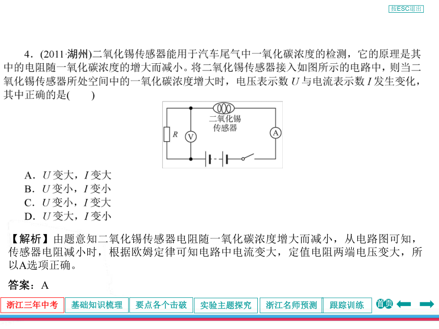 2013年浙江中考第一轮复习物理部分第五章电流和电路、电压和电阻