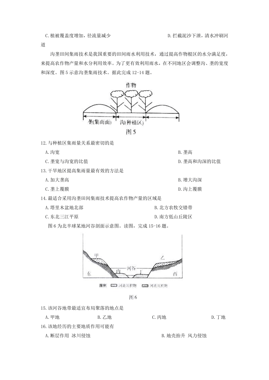 山西省晋城市2018届高三上学期第一次模拟考试地理试题 Word版含答案