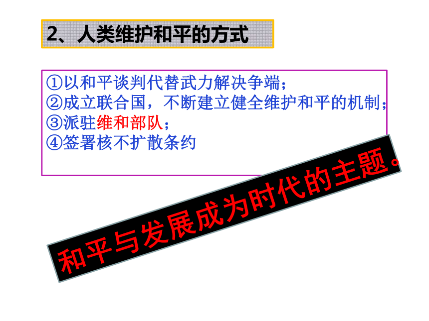 2.1推动和平与发展  课件 (共24张PPT)