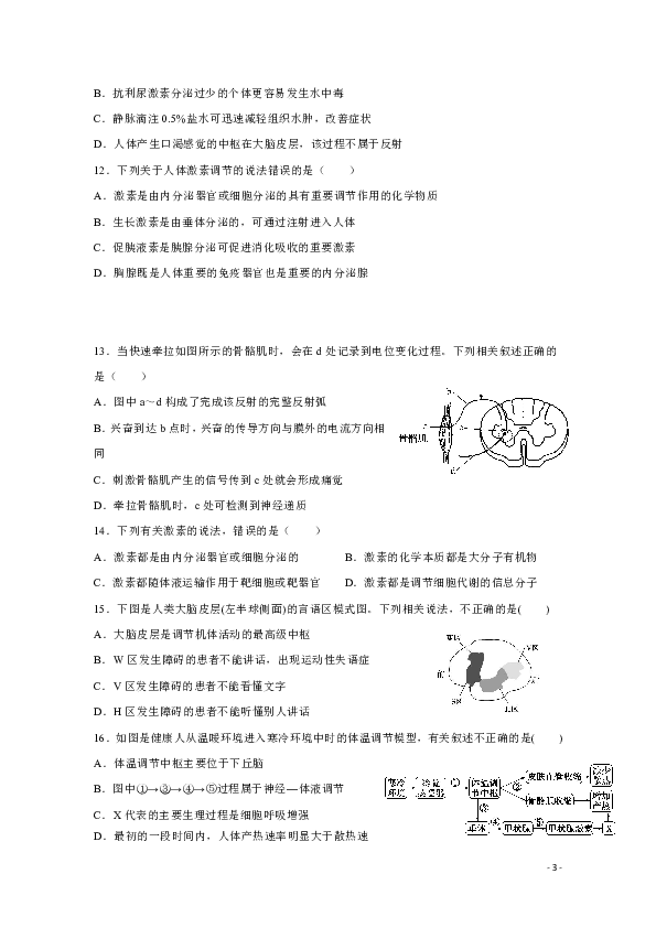 山东省文苑中学2019-2020学年高二10月月考生物试题