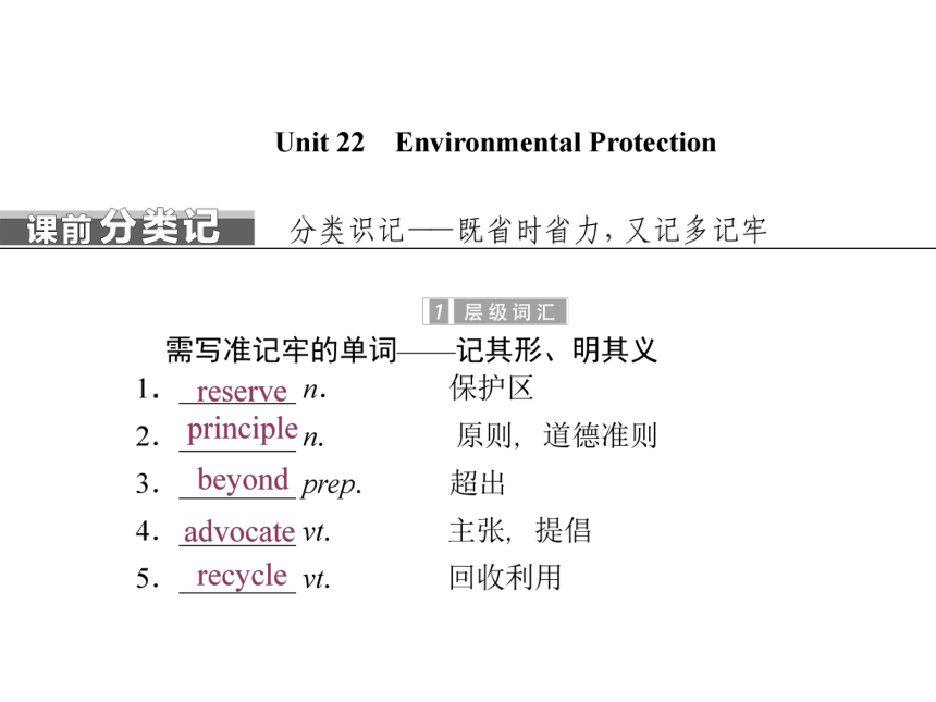 2017届高考北师大版英语一轮复习：选修8 unit22 environmental protection