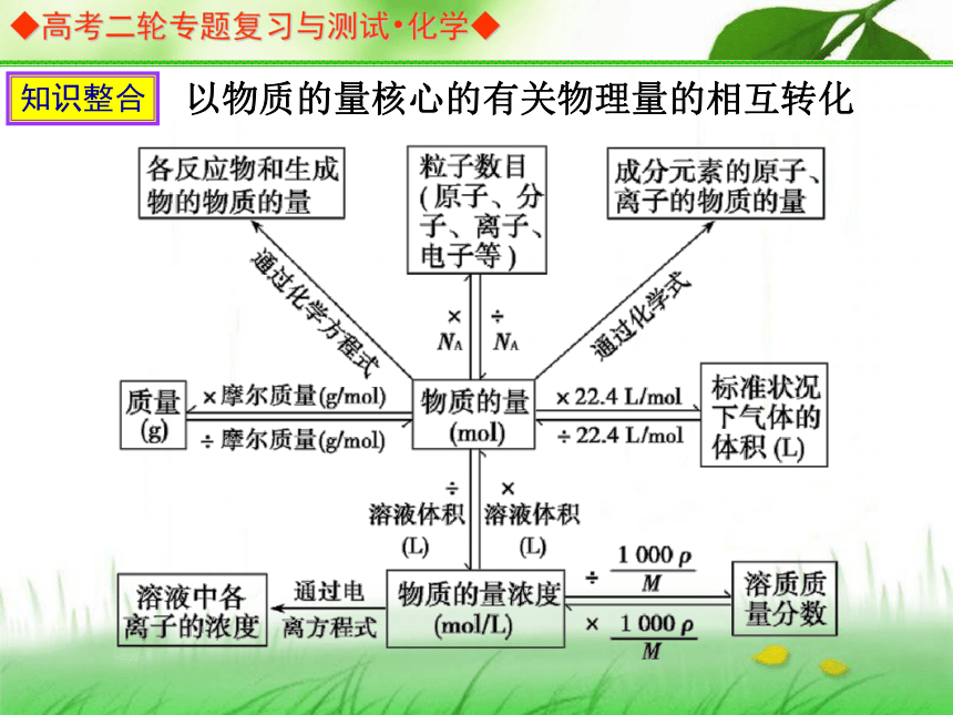 湖南省石门一中2015届高三二轮专题复习 物质的量