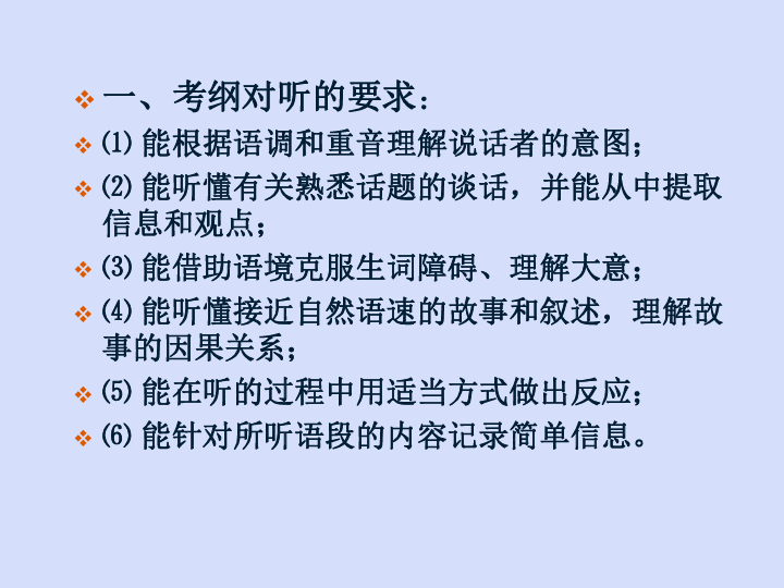 2019年中考英语听力技巧训练(共33张PPT)