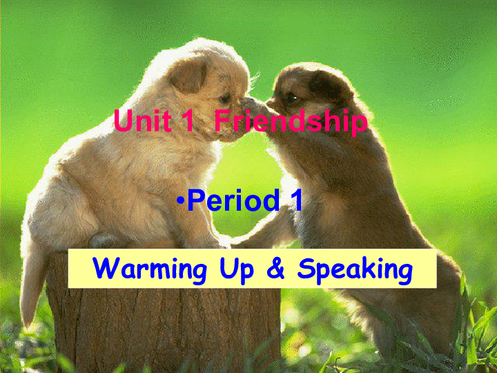 必修一课件：Unit 1 Friendship Warming Up and reading课件(共37张PPT)