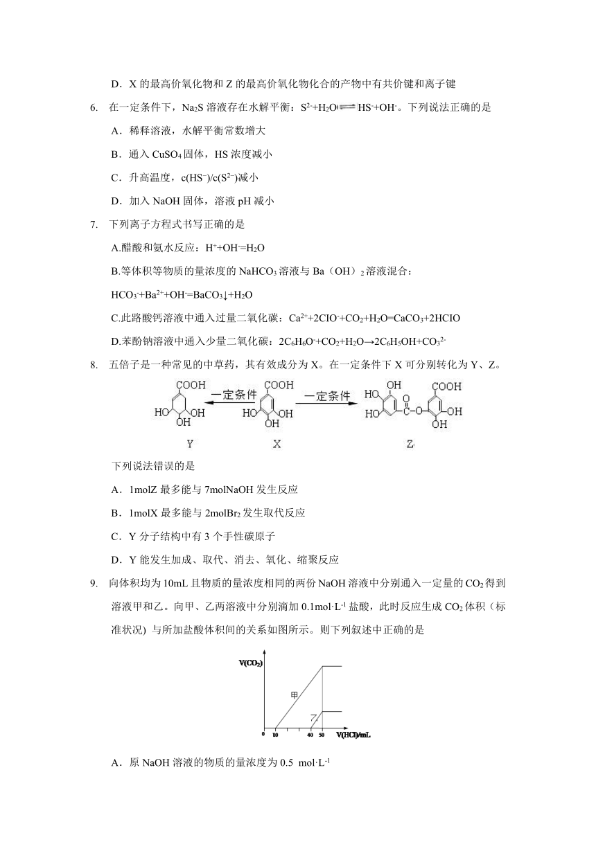 湖南长沙2017届高三上学期统考（期末）化学试卷 Word版含答案