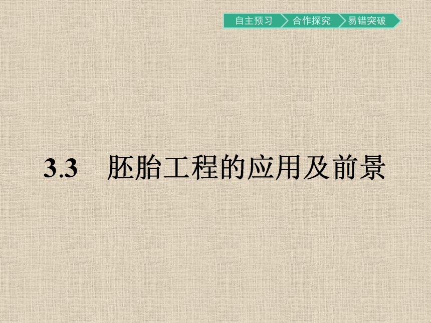 人教版生物选修3同步教学课件：3.3 胚胎工程的应用及前景（44张ppt）