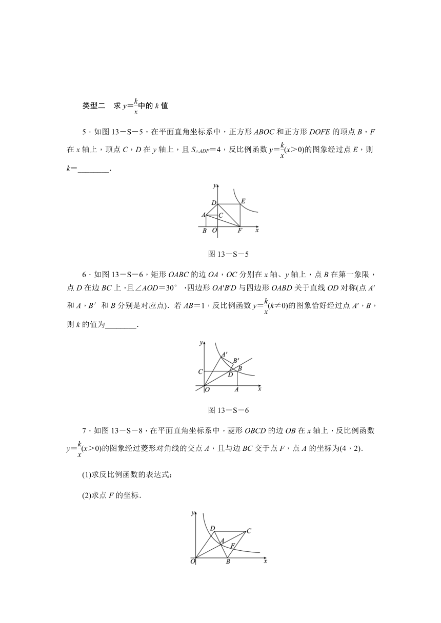 九年级数学上思维特训(十三)：反比例函数图象的几何性质应用 (2)