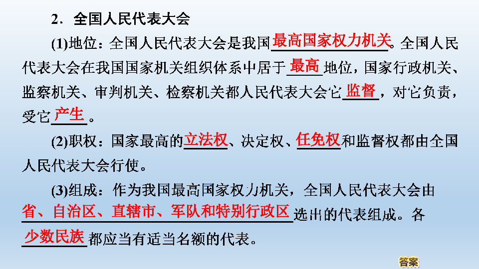 人教版部编版思想政治必修3 政治与法治：5.1 人民代表大会：我国的国家权力机关  课件（共55张PPT）