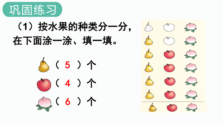 人教版一年级数学下册3分类与整理复习课件23张ppt