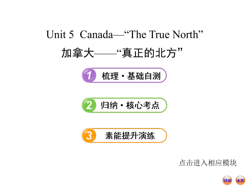 【冲刺版】2014届高考英语一轮单元复习冲刺精品课件必修3  Unit 5 Canada-“The True North”（人教版）