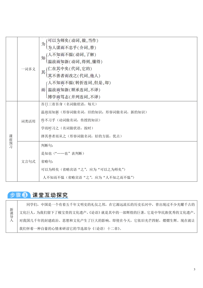 2018年七年级语文上册第三单元11《论语》十二章导学案部编版