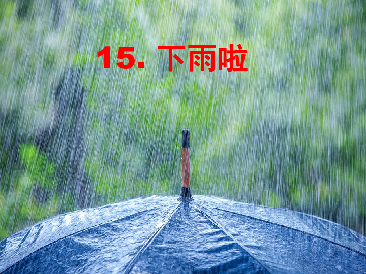15下雨啦 课件（14张PPT）