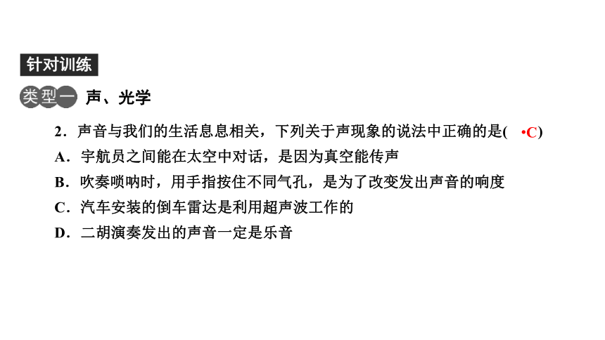 2018年沪科版物理中考复习第二轮专题1  选择题