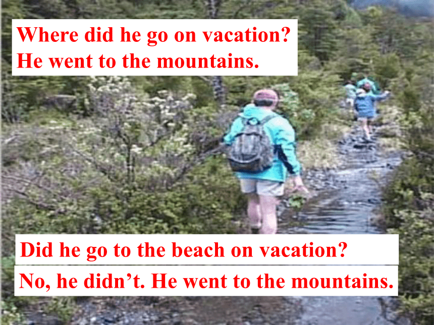 七年级下学期 Unit 10 Where did you go on vacation? Section A