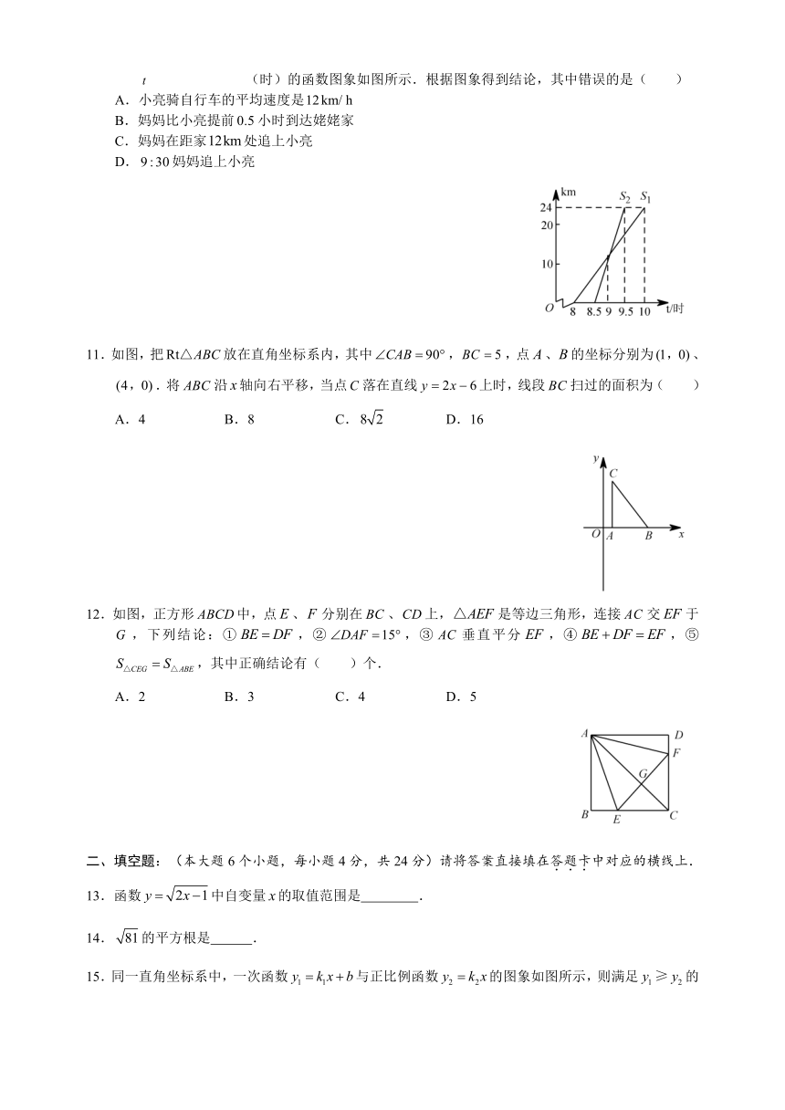 【全国百强校】重庆市育才中学2016-2017学年八年级上学期期末考试数学试题（无答案）