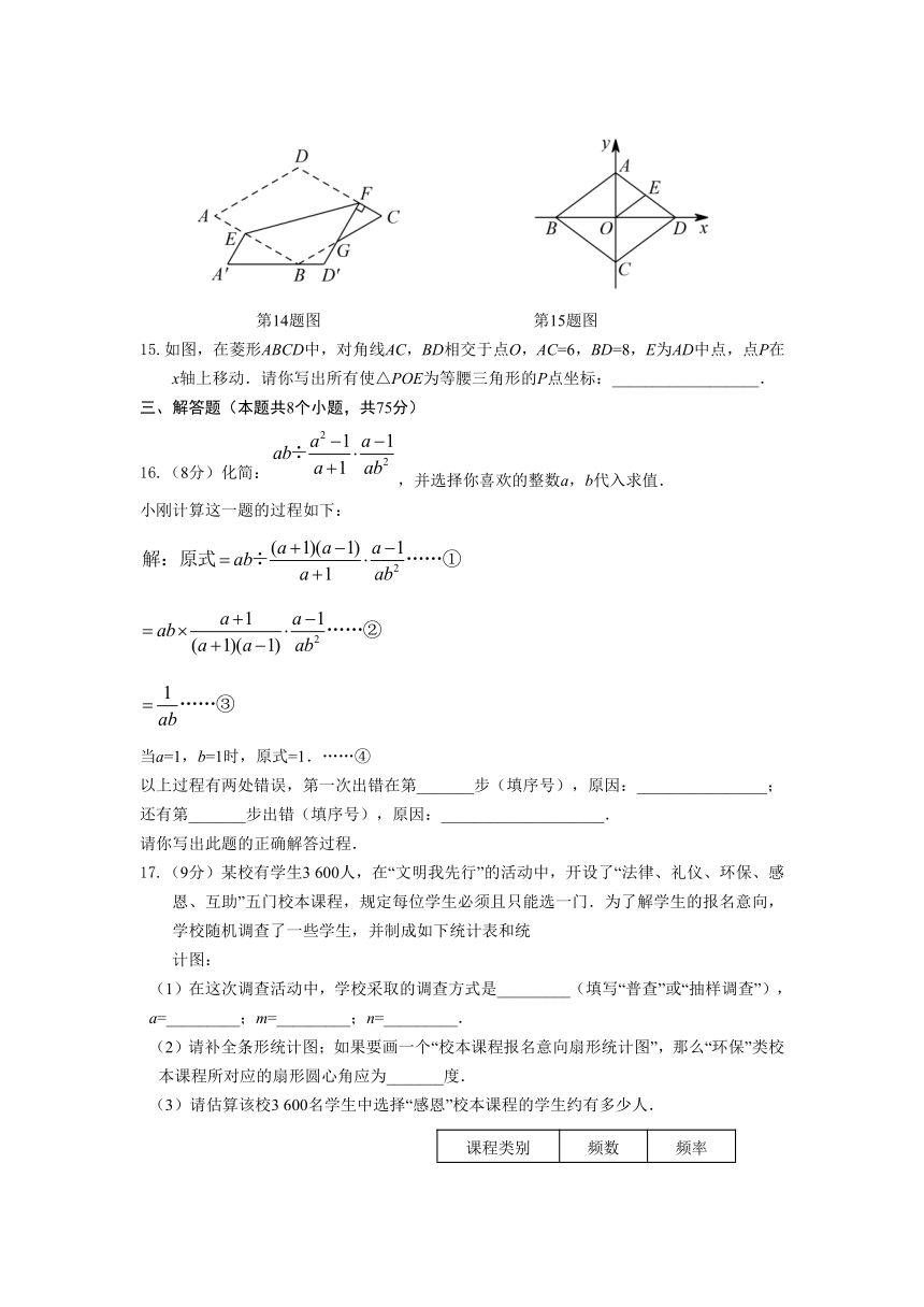 2014年郑州市九年级数学第一次质量预测试卷（含参考答案）