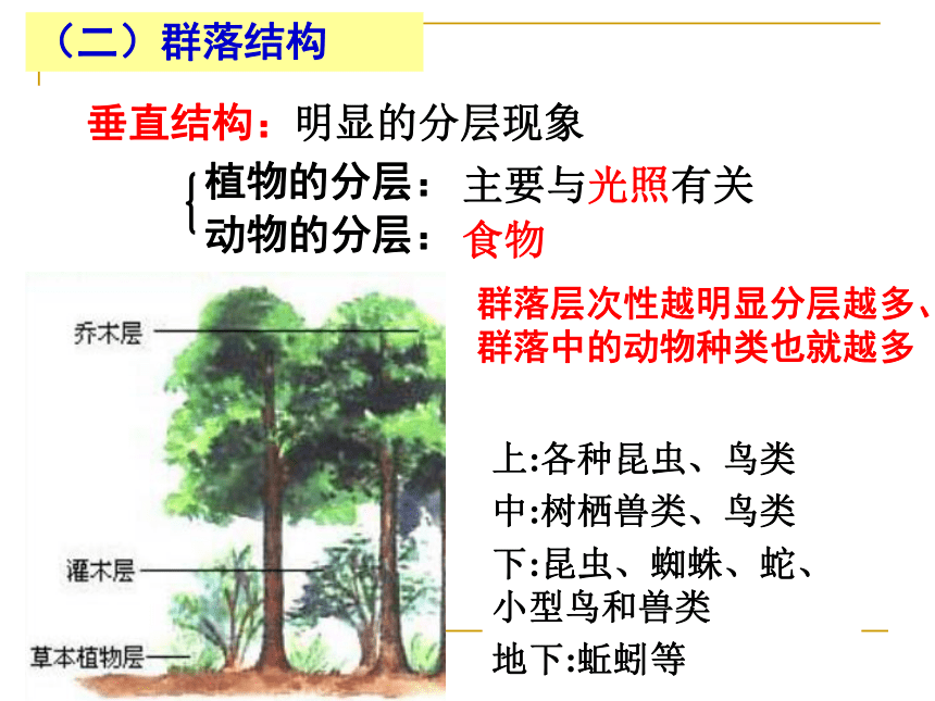 浙教版必修三第五章第二节植物的生长型和群落结构