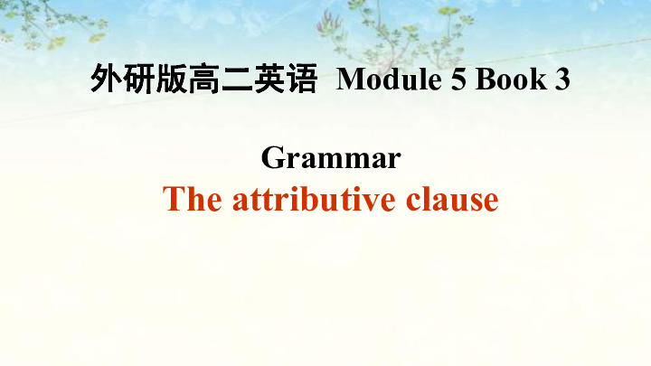 Module 5 Great people and Great Invention定语从句 课件（62张PPT）