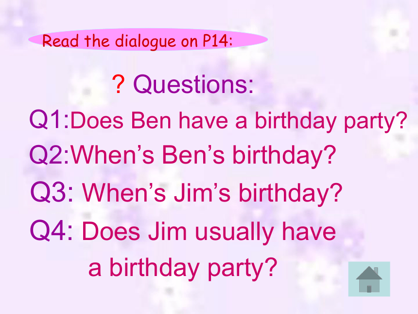 6A unit2 Ben’s birthday part A