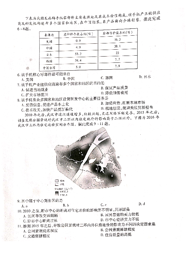 河北省衡水中学（高考延期提分专版）压轴卷：2020年普通高等学校招生全国统一考试模拟卷文综（二）（PDF版）