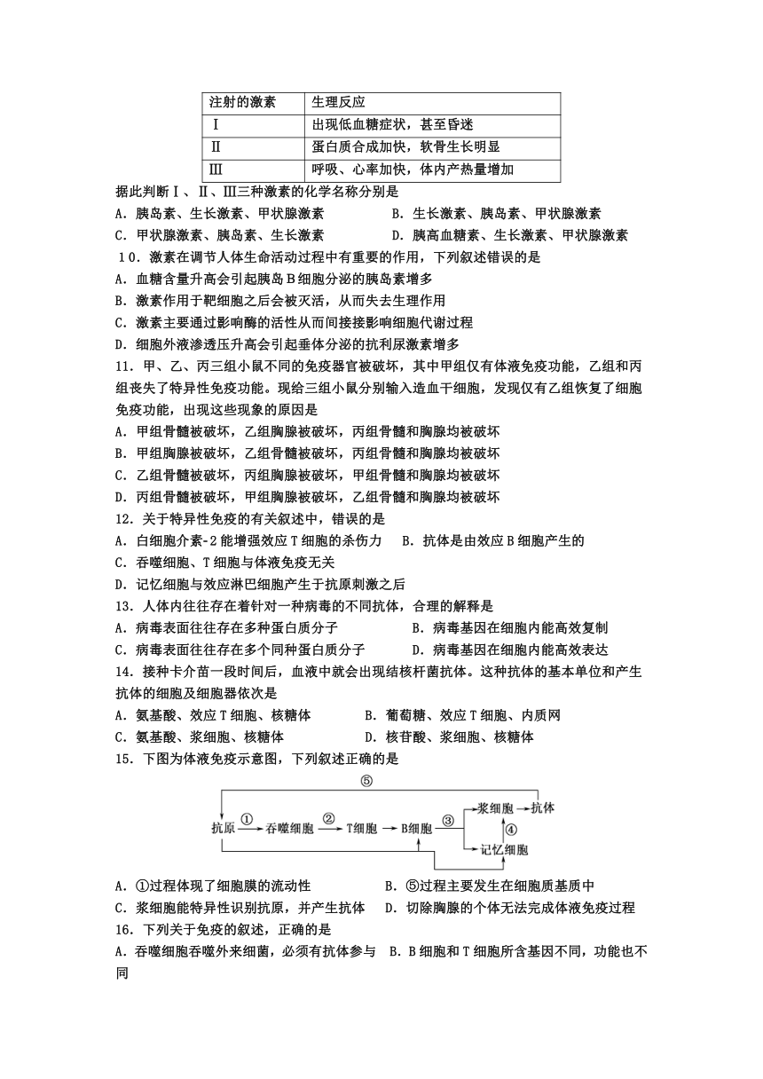 河南省长葛市第三实验高中2013-2014学年高二上学期期中考试生物试题