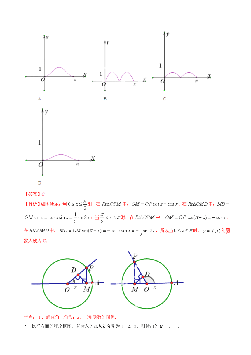 2014年高考新课标I理科数学（小题部分）试卷解析（解析版）