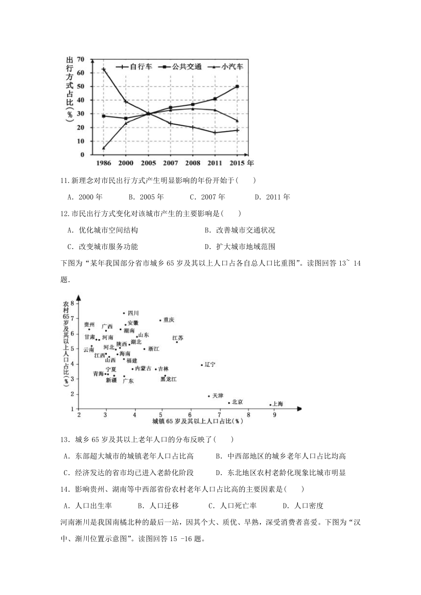 河北省黄骅中学2017-2018学年高一下学期第一次月考地理试题