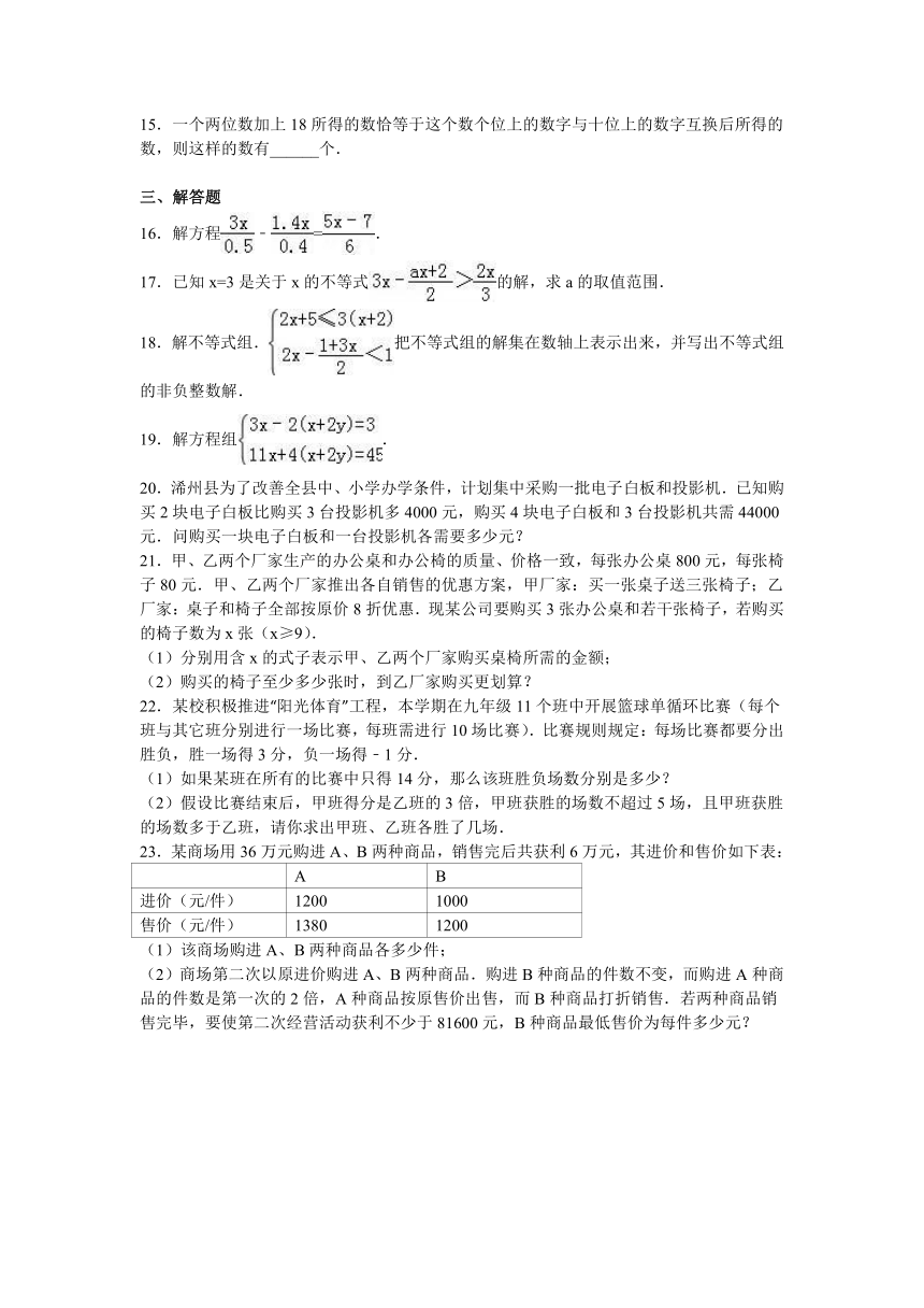 河南省南阳市淅川县2015-2016学年七年级（下）期中数学试卷（解析版）