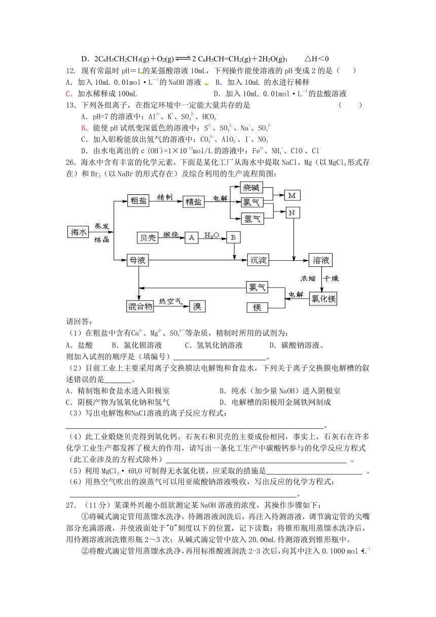 重庆市开县中学高2013级高二期末化学试题