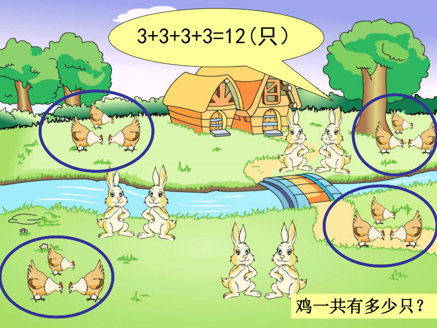 小学数学  冀教版  二年级上册  三 表内乘法（一）  认识乘法课件