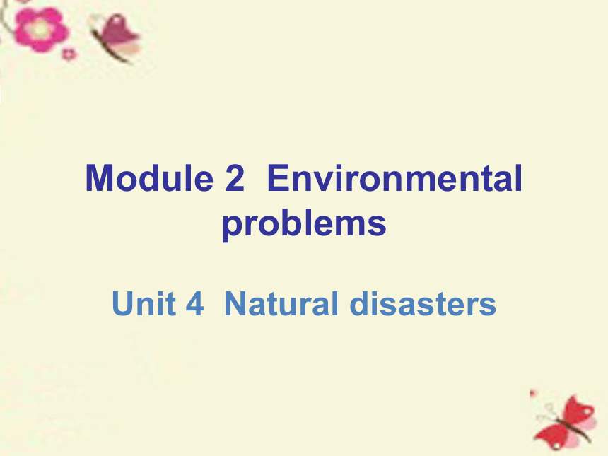 2015-2016学年九年级英语下册 Module 2  Environmental problems Unit 4  Natural disasters课件